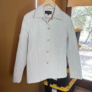 Randy Kemper Cream Ivory Quilted Jacket Size 8